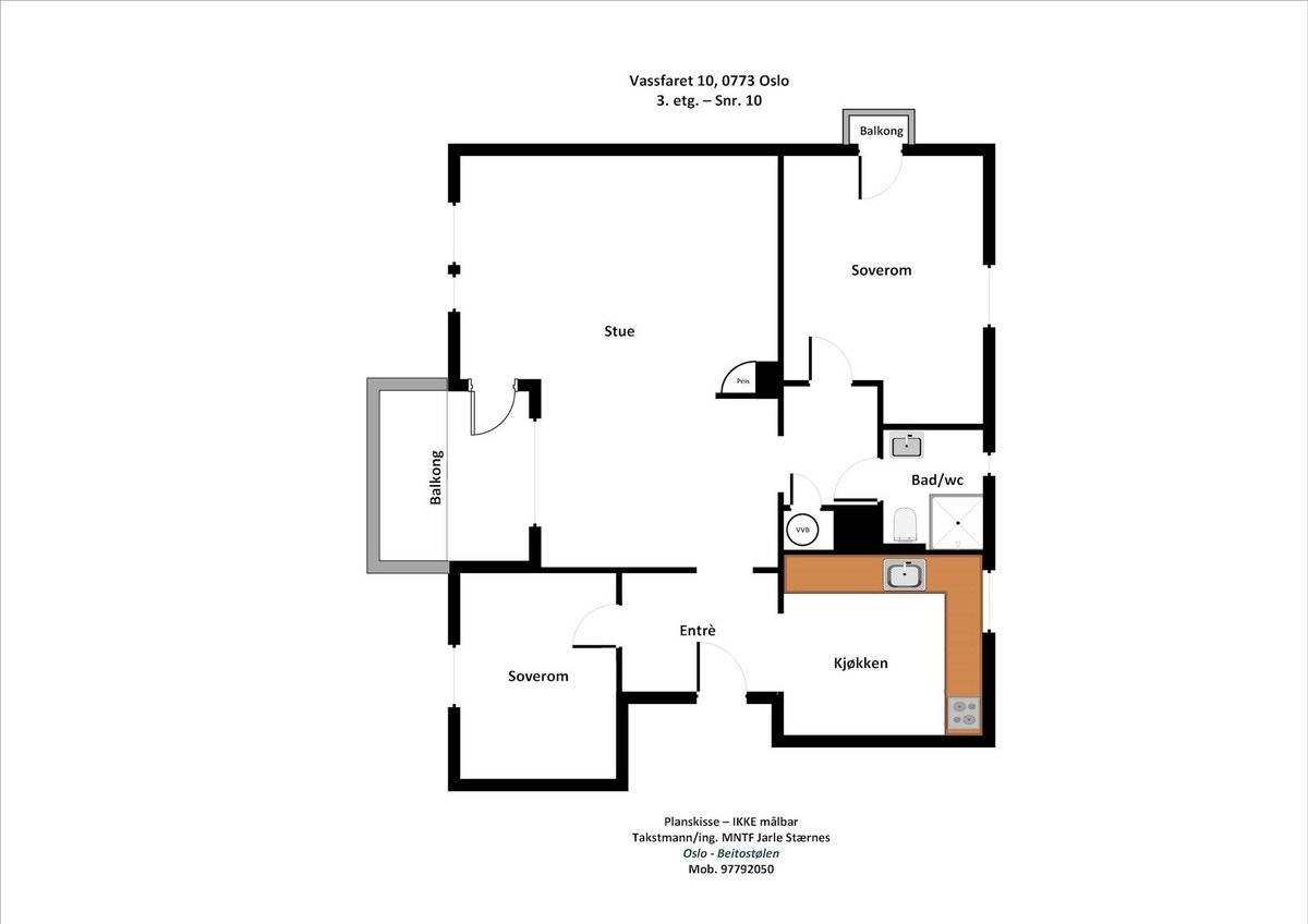 Stort soverom til leie (øverst høyre) Galleribilde