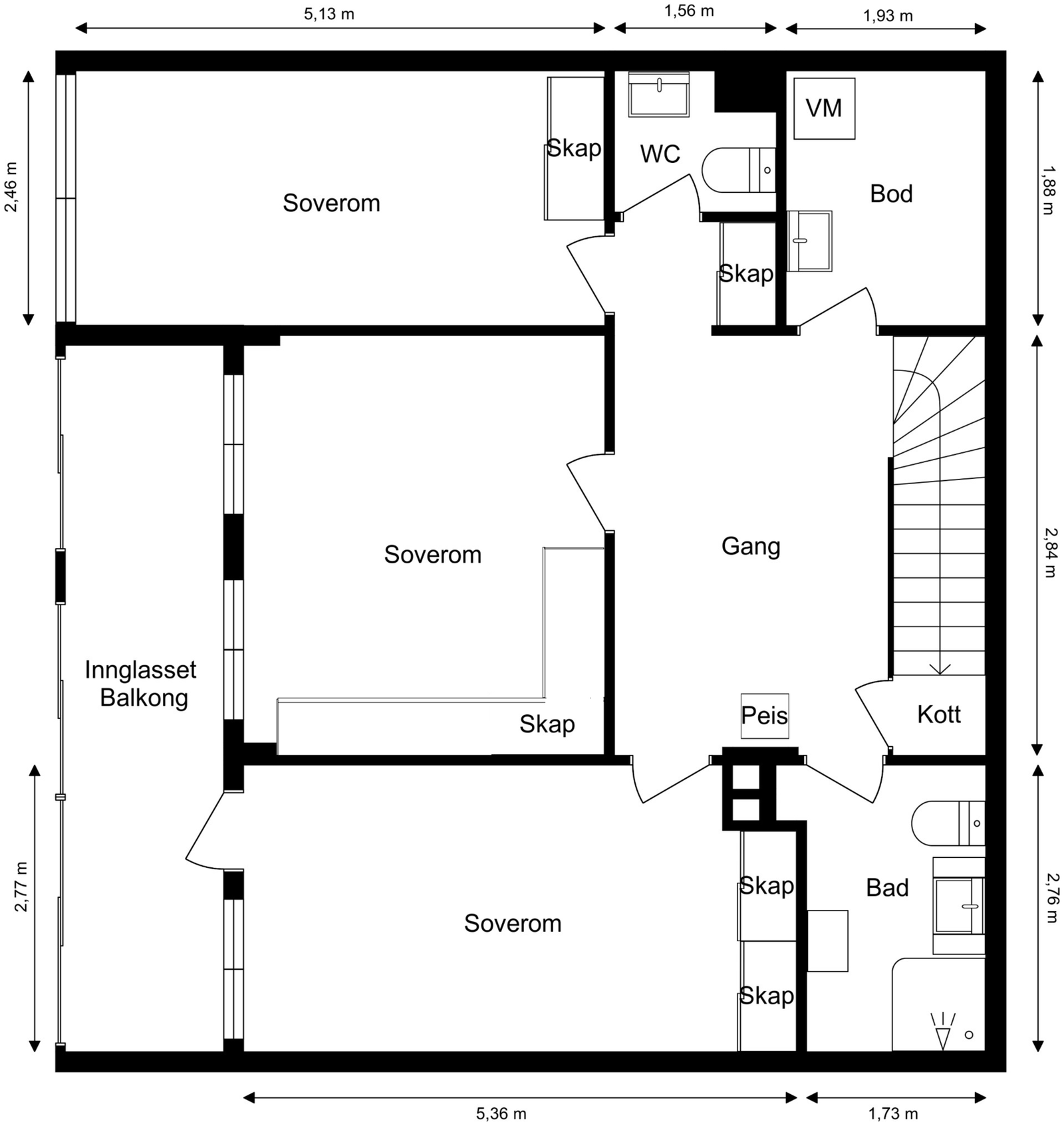 Plantegning underetasje. Galleribilde