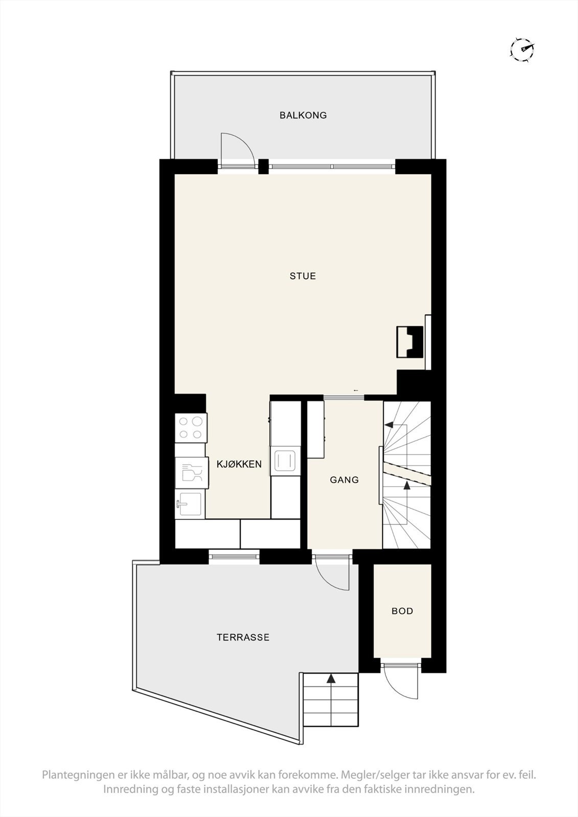 Plantegning, 1.etasje. Galleribilde