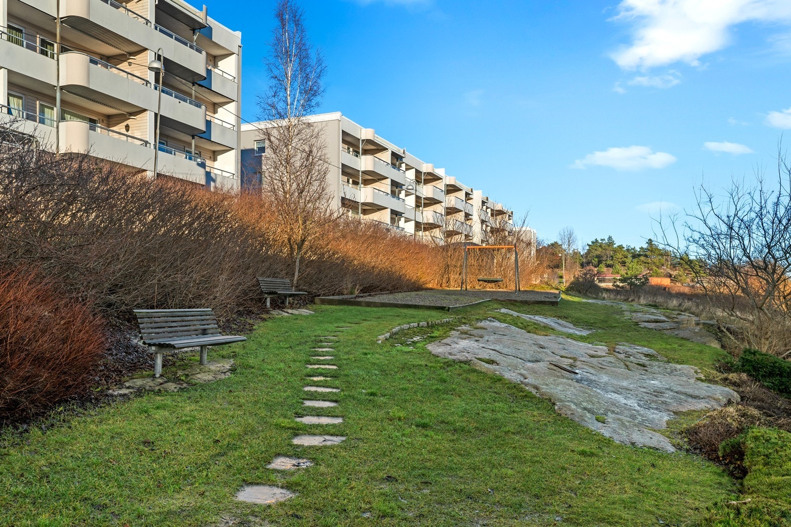 Området har umiddelbar tilgang til grønne, fredelige omgivelser med gode turmuligheter. Galleribilde