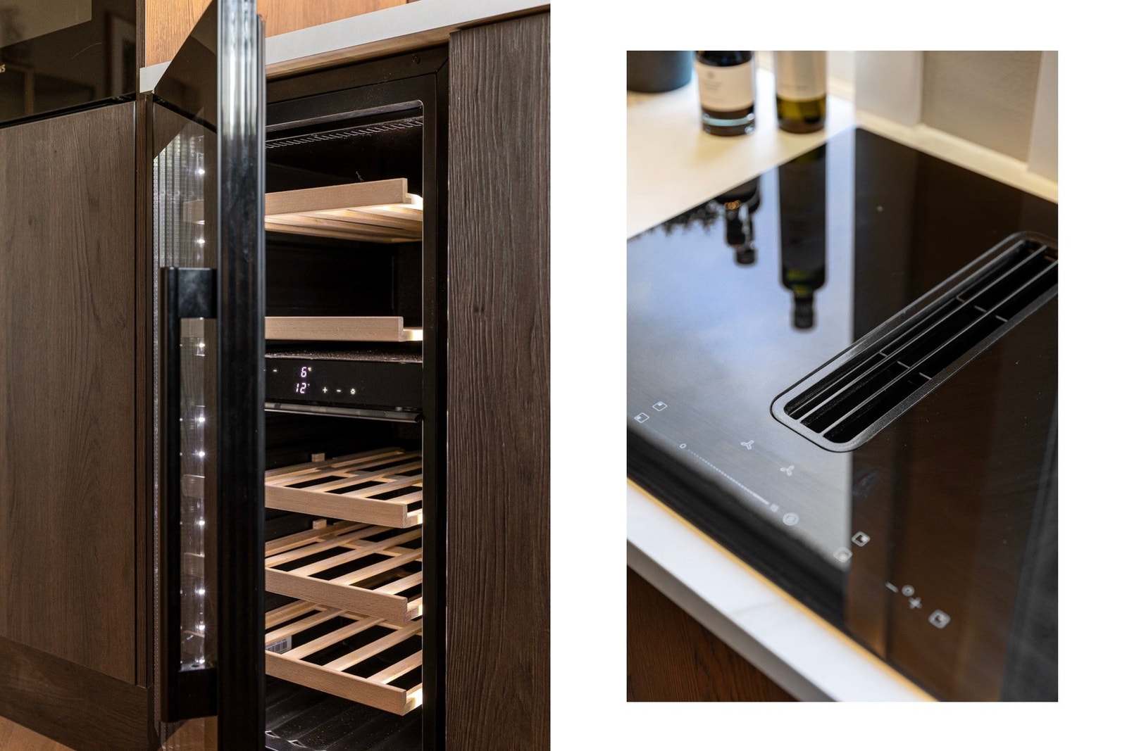 Integrerte hvitevarer og avkjølt vinskap - funksjon møter estetikk Galleribilde