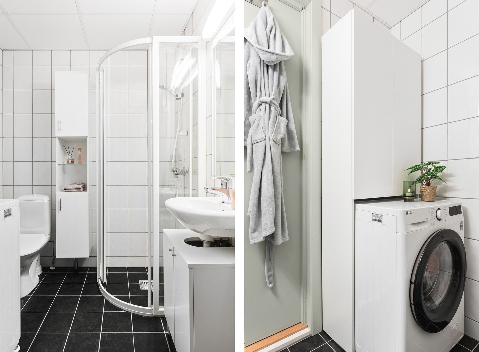 Ny kombimaskin med vask og tørketrommel fra 2025 medfølger handel. Galleribilde