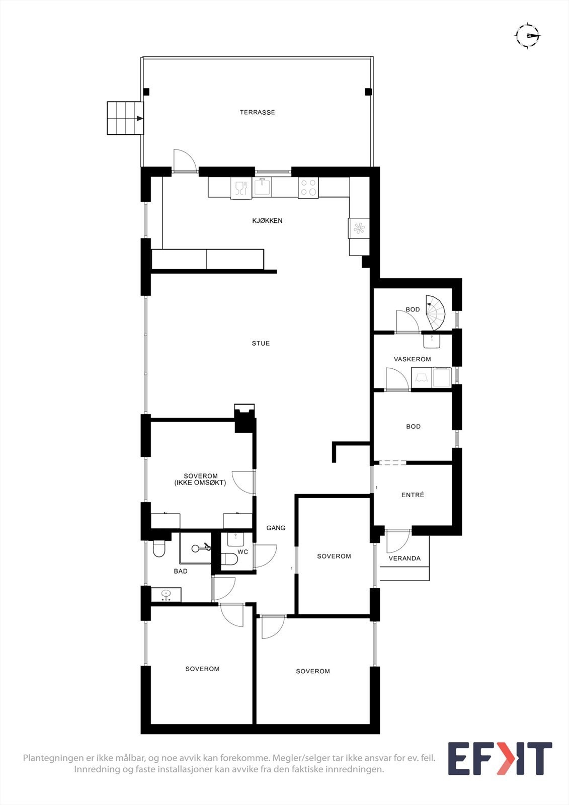 Plantegning 1.etg. Galleribilde