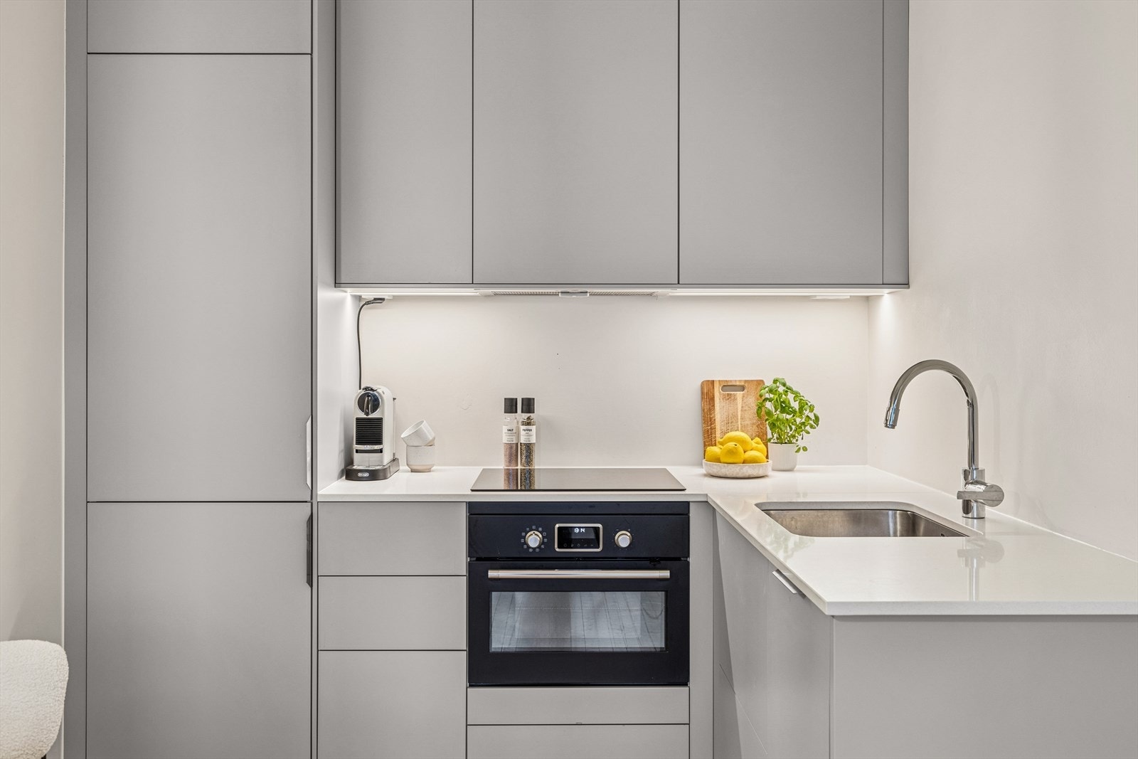 Kjøkkenet ble montert nytt i 2023. Galleribilde