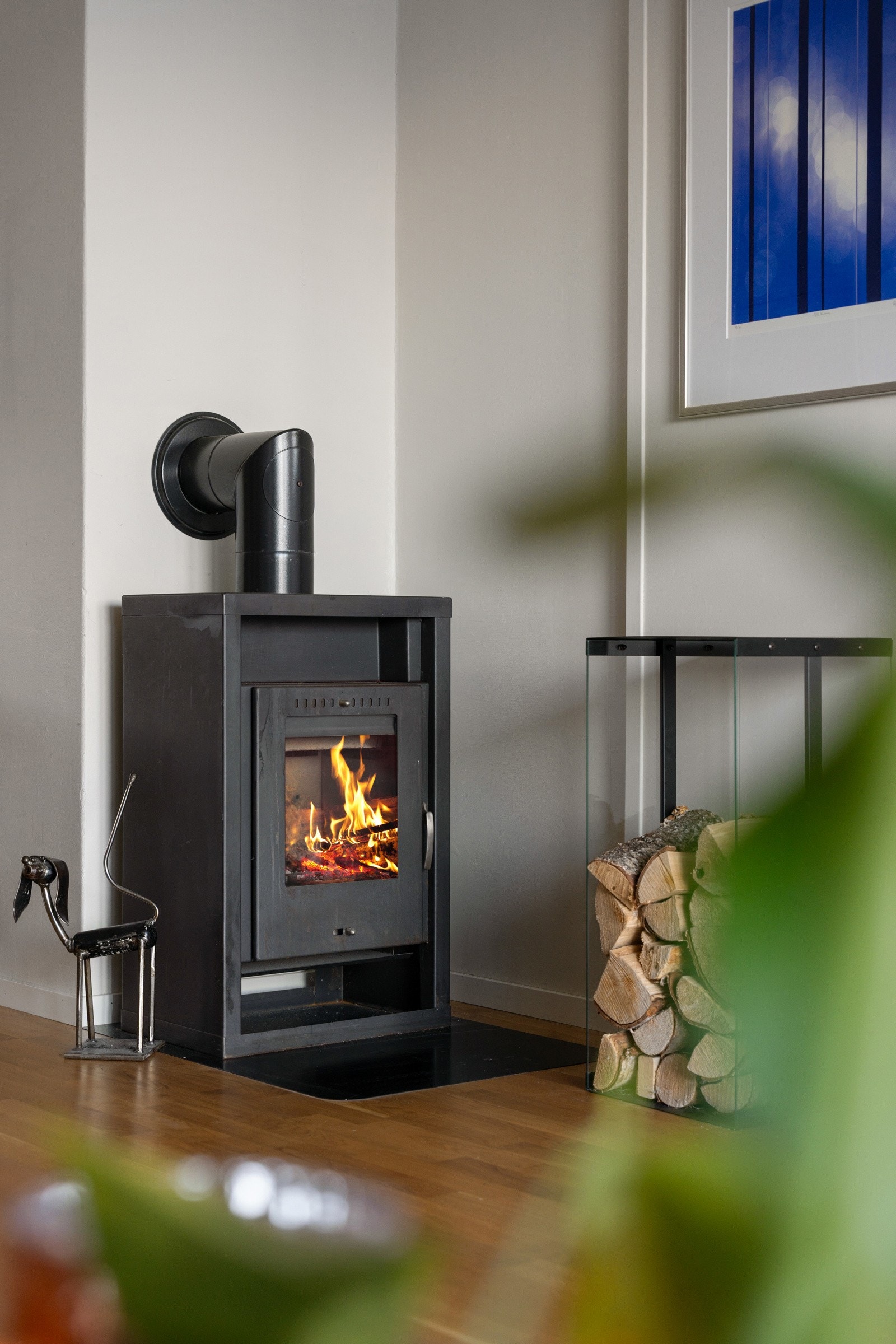 Peisen er perfekt for kalde vinterdager. Galleribilde