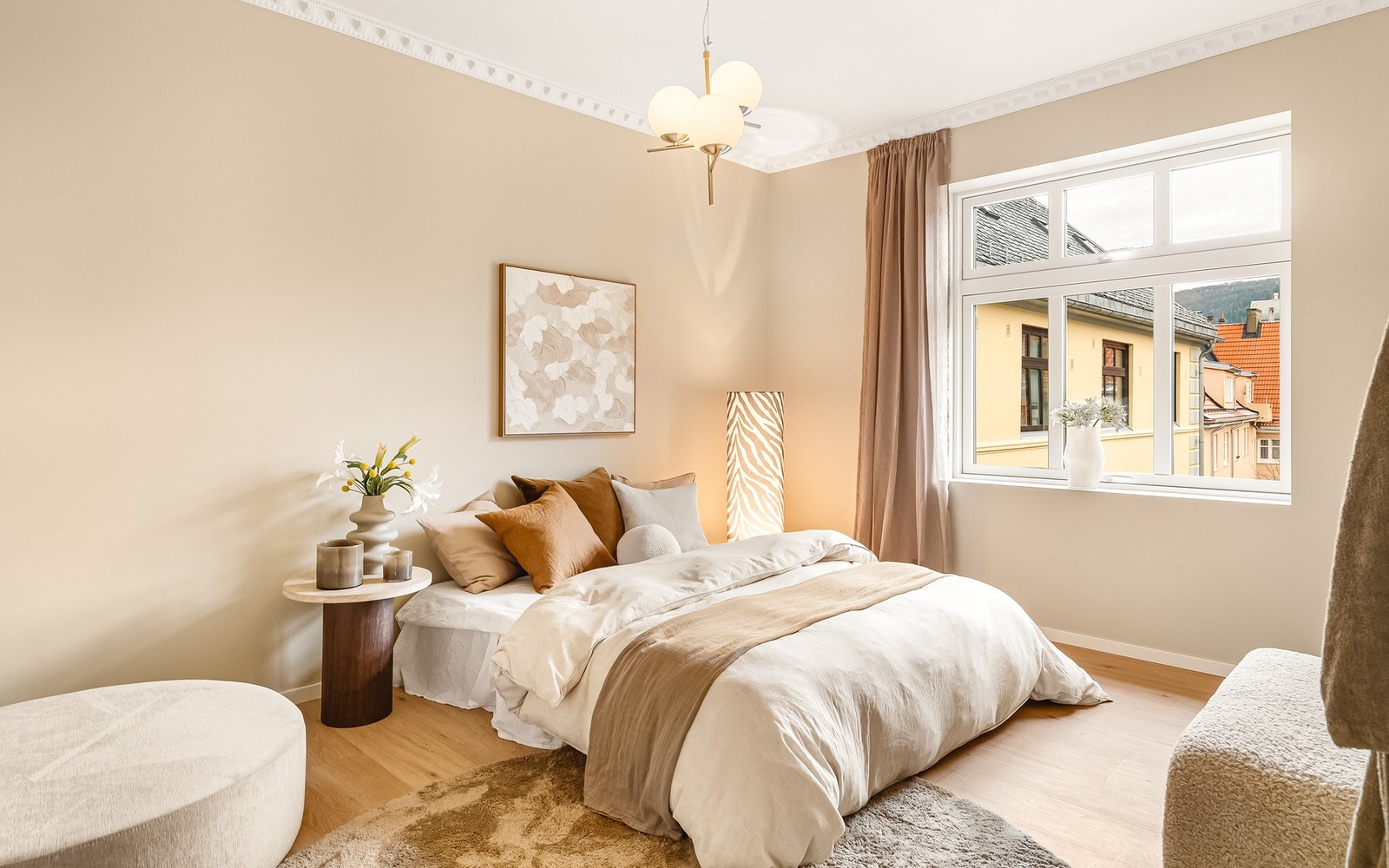 Hovedsoverommet måler 13,8 kvadratmeter Galleribilde