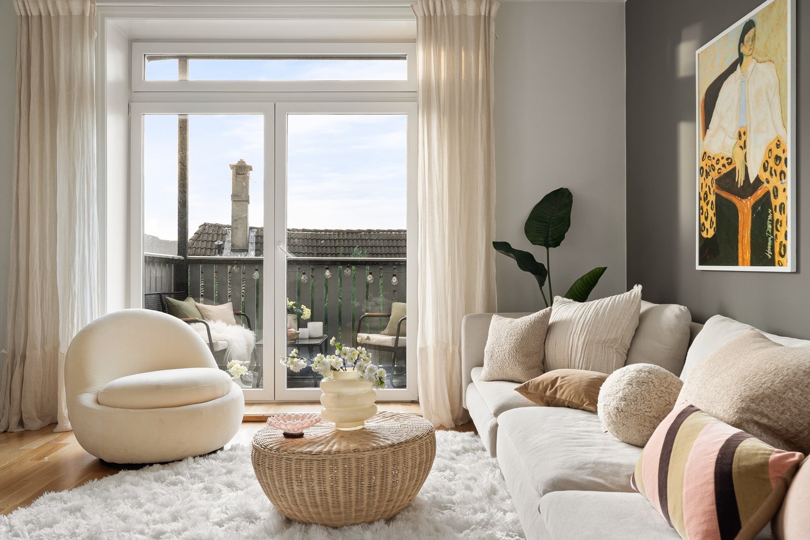 Moderne fargepaletter på veggene. Galleribilde