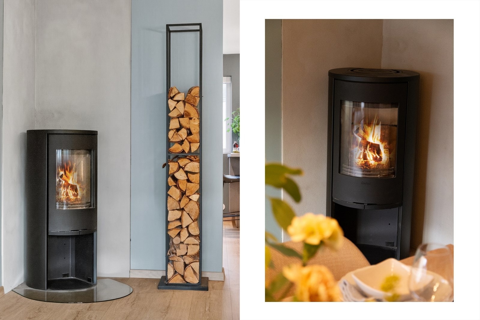 En innbydende peisovn bidrar til ekstra varme på kalde kvelder Galleribilde