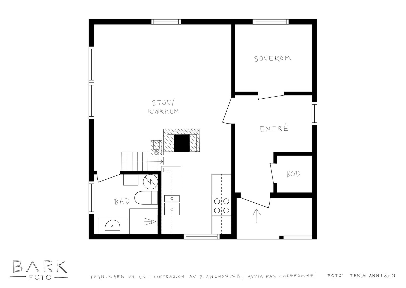 Plantegning 1. etasje. Galleribilde