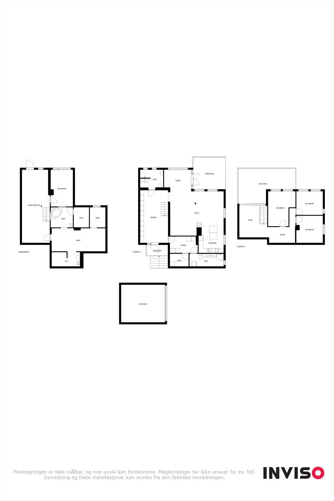 Plantegning alle etg. Galleribilde