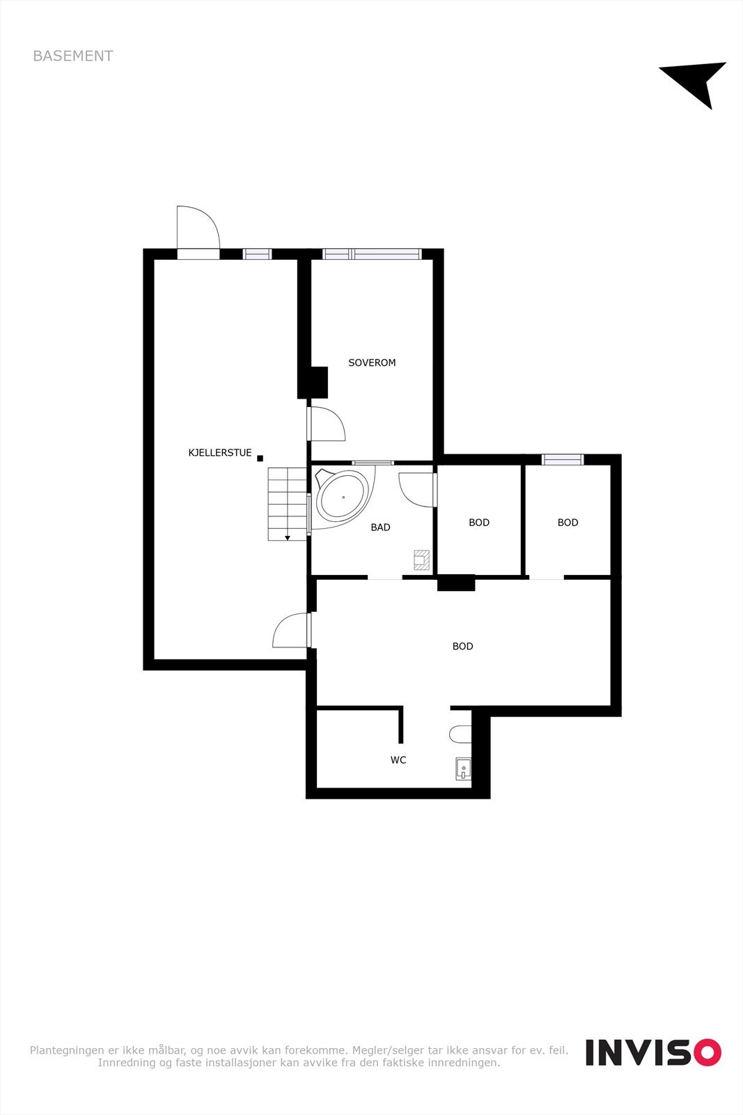 Plantegning u.etg. Galleribilde