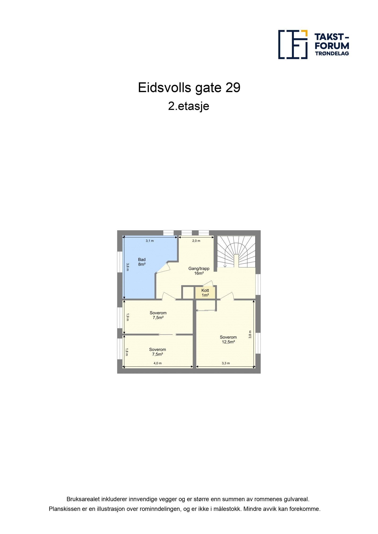 Planskisse 2.etasje. Galleribilde