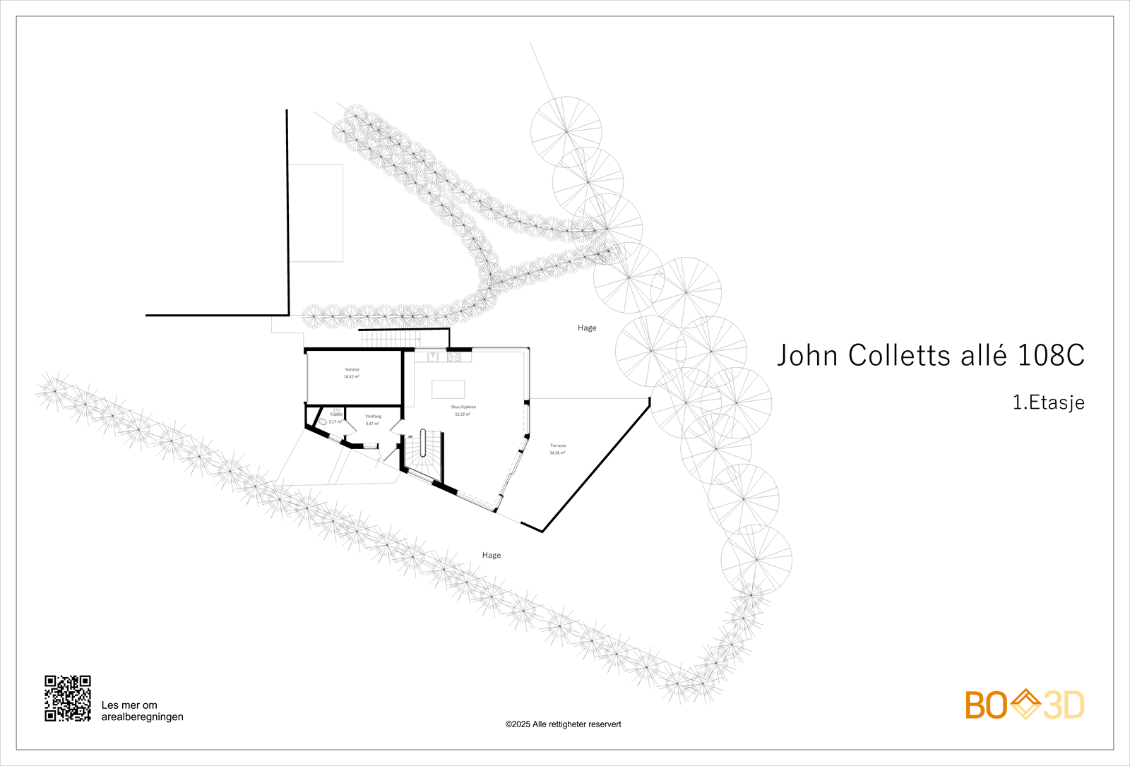 Plantegning uteareal Galleribilde