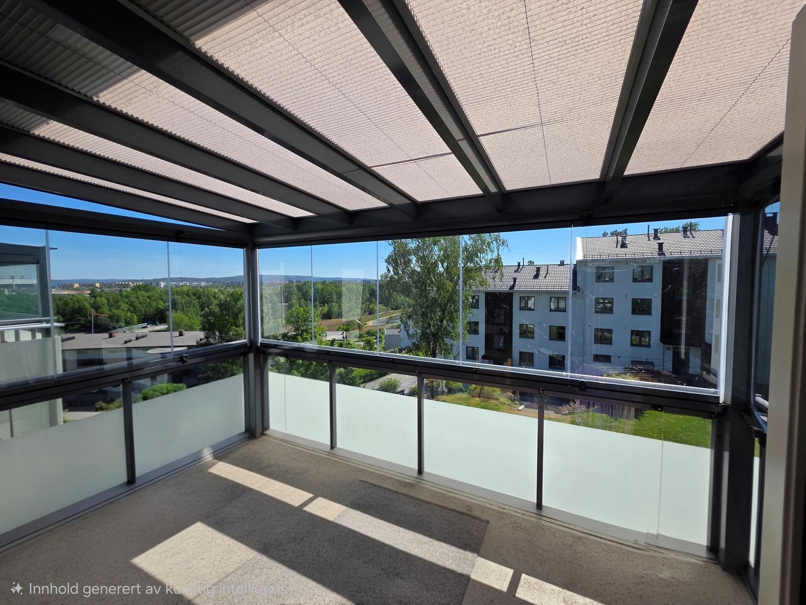 Innglasset balkong Galleribilde