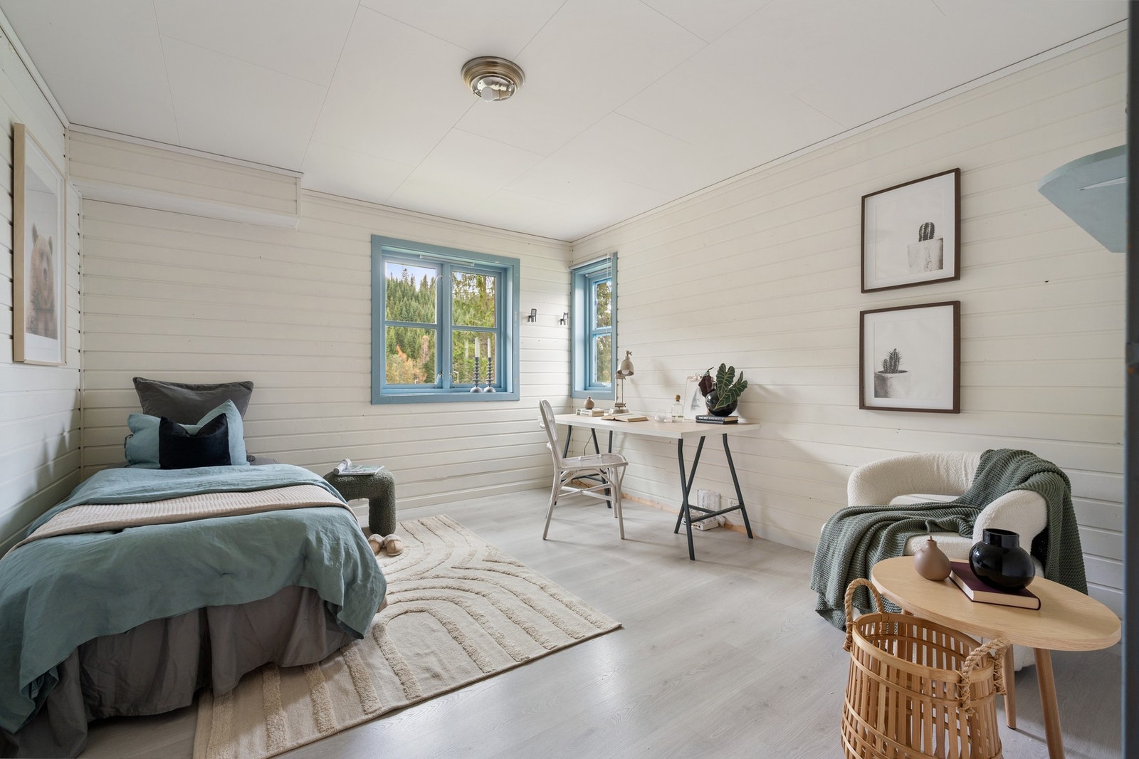 Det første soverommet ligger i 1. etasje og er på 13 m². Galleribilde