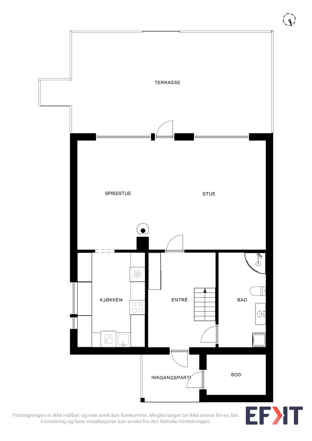 2D Plantegning - Hovedetasje. Galleribilde
