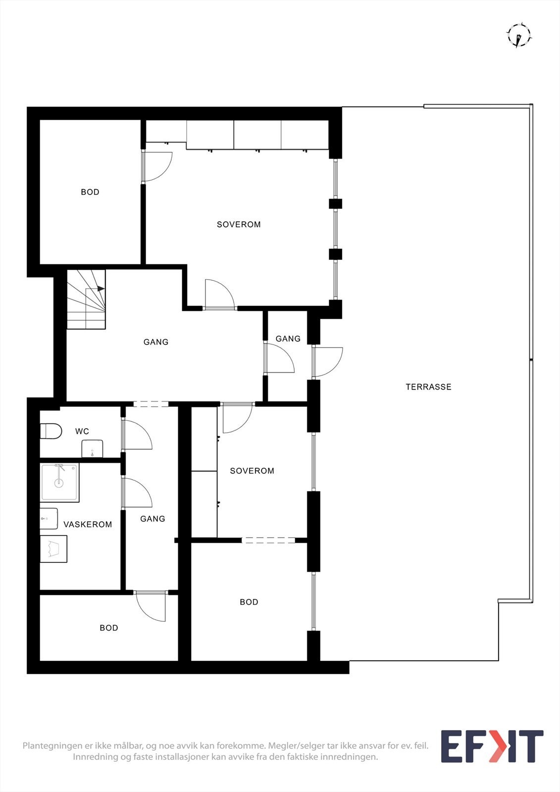 Plantegning u.etg. Galleribilde