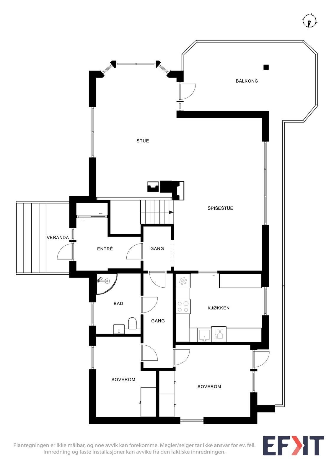 Plantegning 1.etg. Galleribilde
