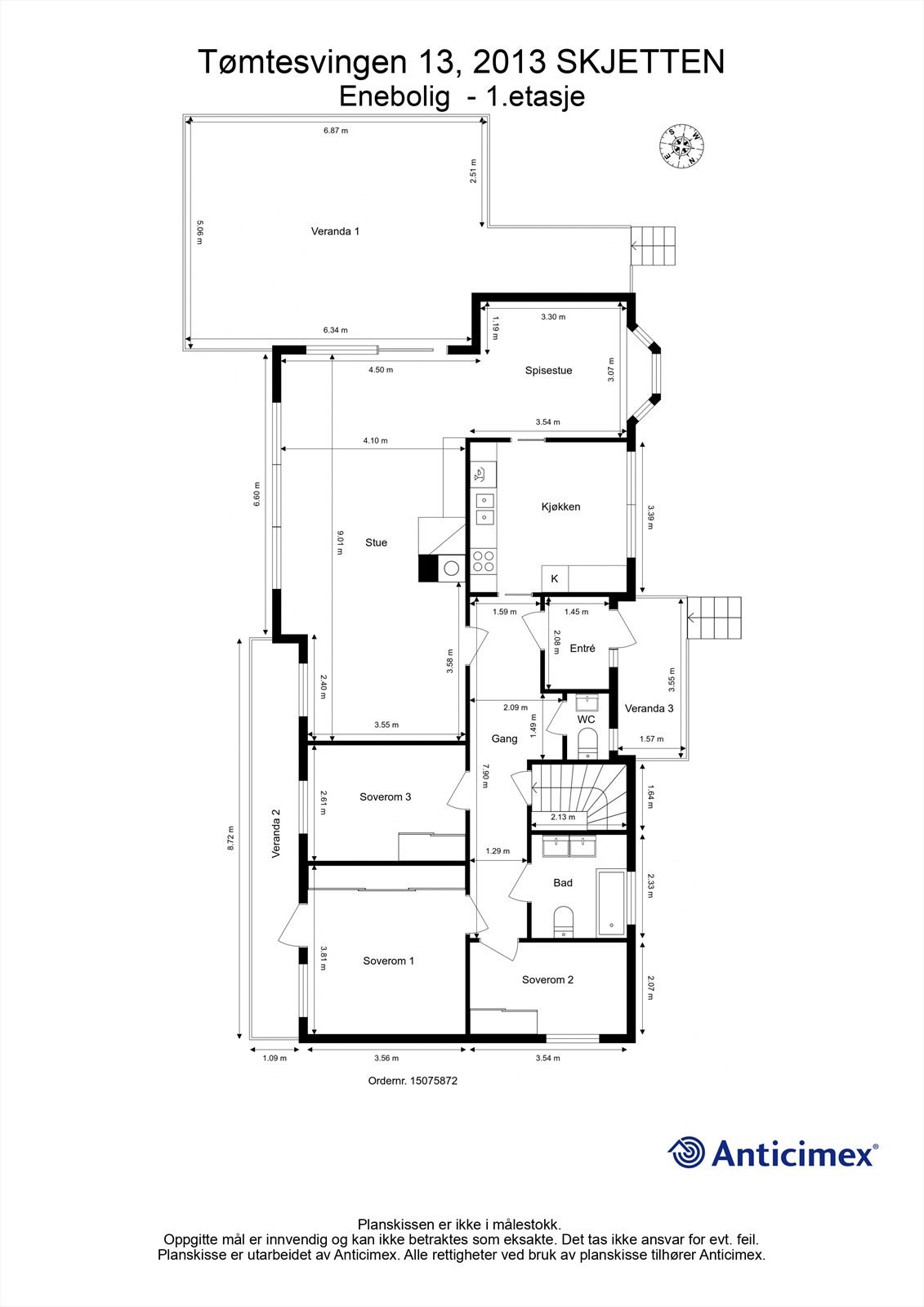 Plantegning 1.etasje Galleribilde