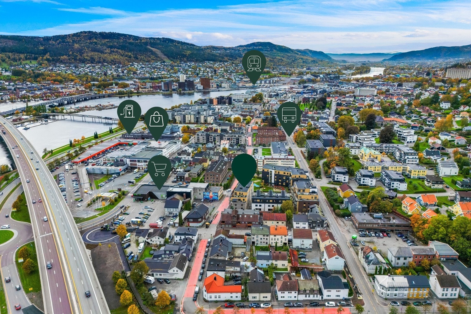 Sentrumsnær og pendlervennlig beliggenhet med kort vei til det meste. Foto: Haiman Askari/Knipzet AS Galleribilde