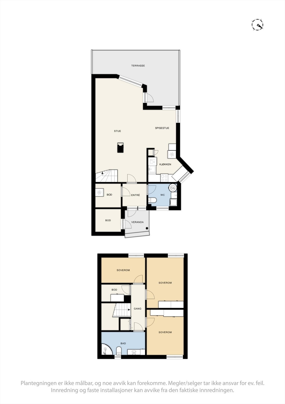 Plantegning rekkehus Galleribilde