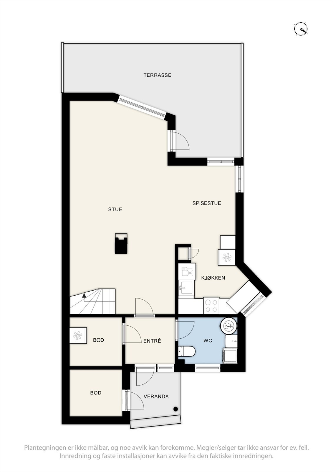 Plantegning første etasje. Galleribilde