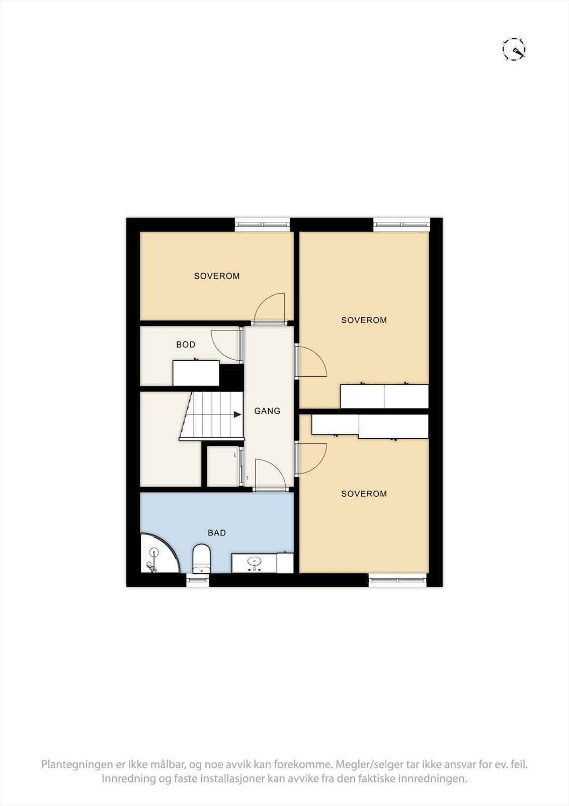 Plantegning andre etasje Galleribilde