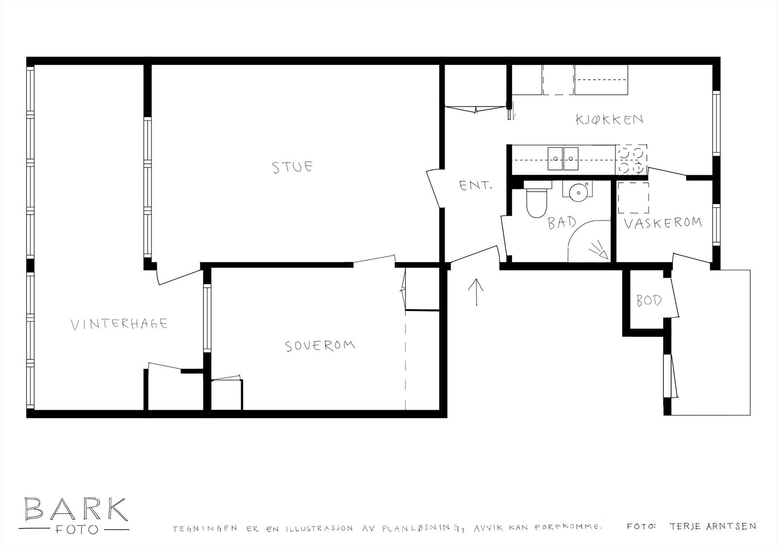 Plantegningen slik den er i dag. Galleribilde