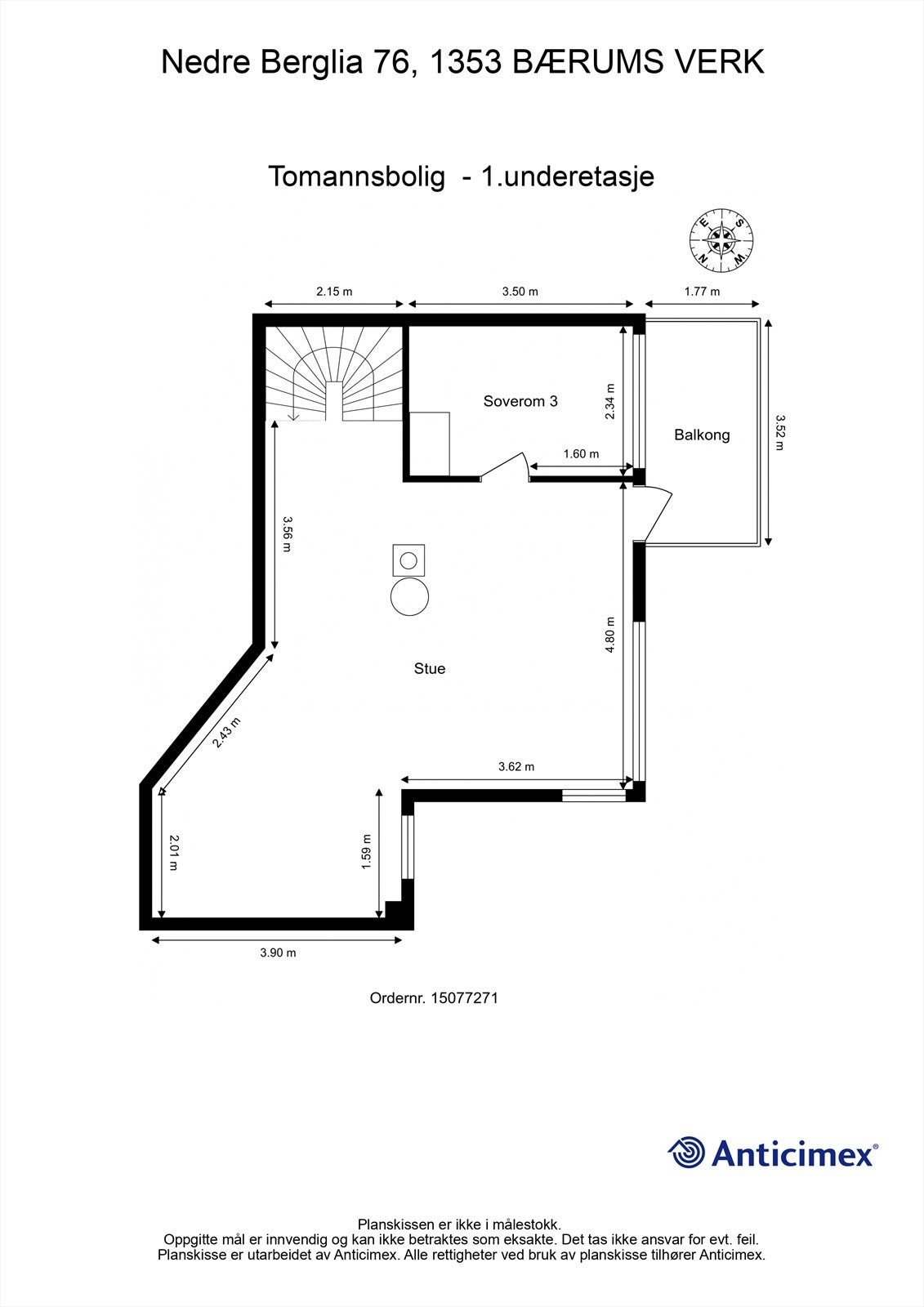 Plantegning Første underetasje Galleribilde