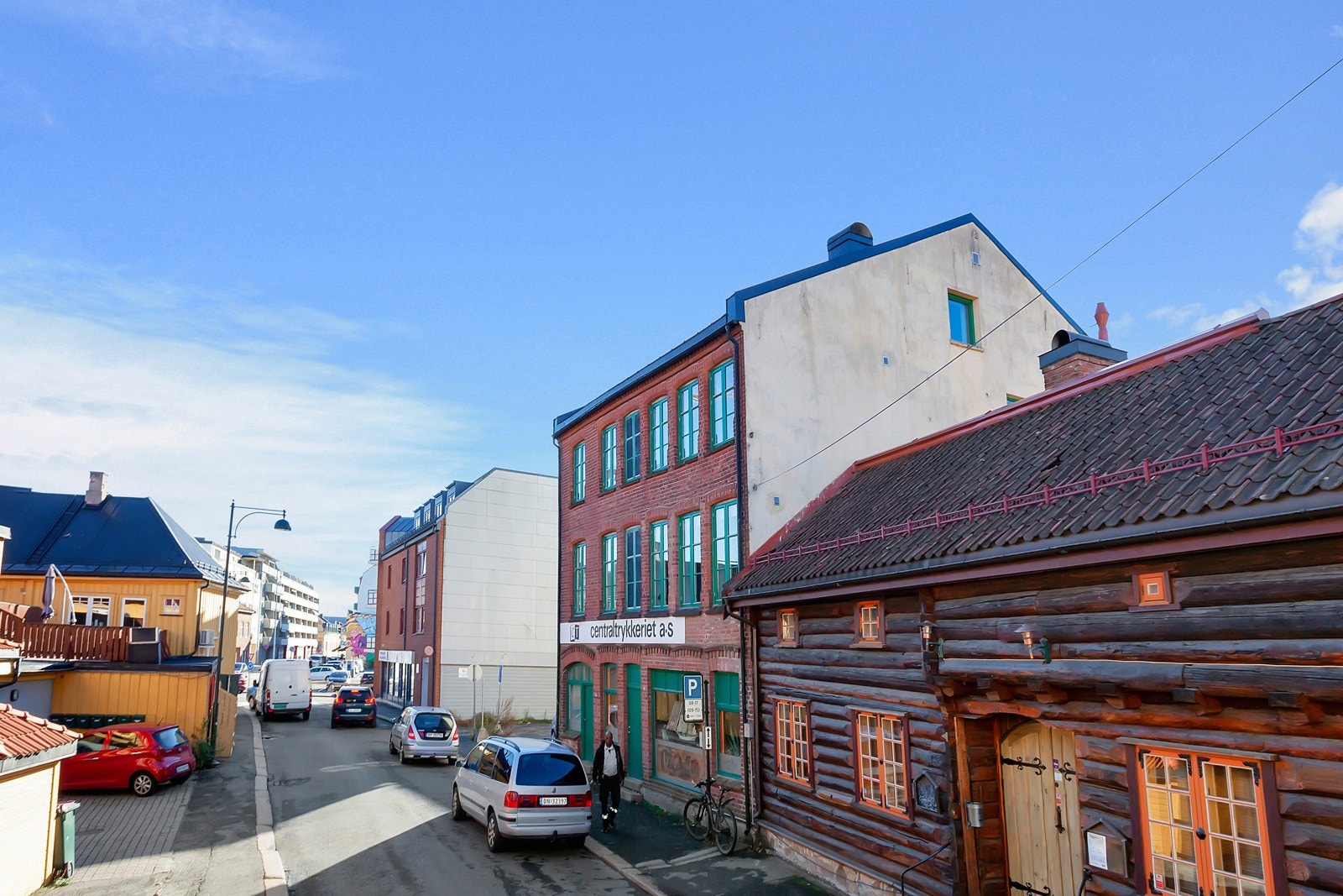 Centraltrykkeriet holder til i det historiske bygget som en gang huset Schultz Tobaksfabrik, oppført i 1868. Galleribilde