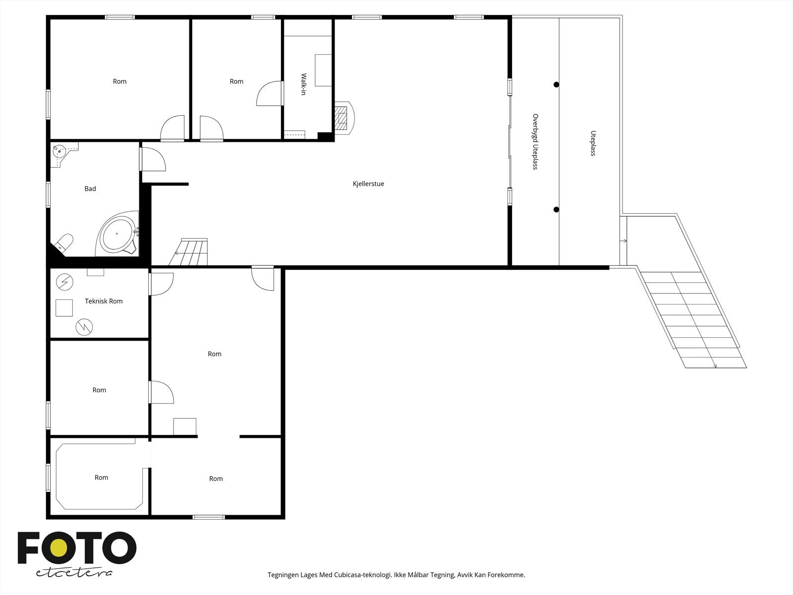 Illustrert planskisse underetasjen Galleribilde
