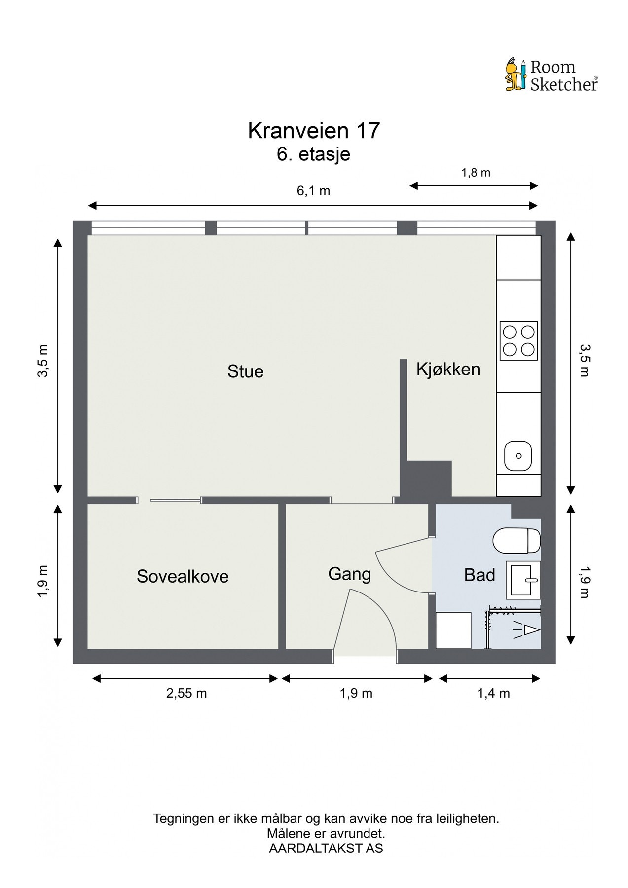 Planskisse. Svært effektiv planløsning. Galleribilde