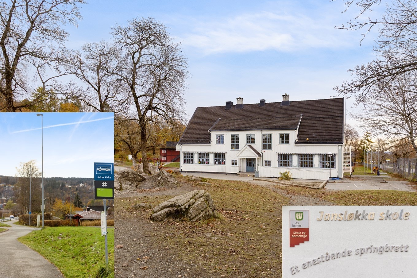 Ca. 9 min. gange til busstopp. Det er flere skoler og barnehager i området. Galleribilde