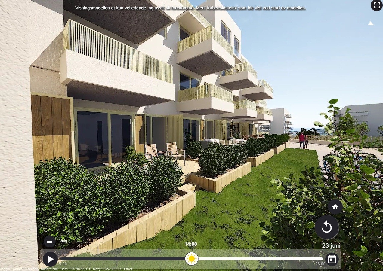 Nyt sommeren på ca. 25 kvm sydvestvendt terrasse. Galleribilde