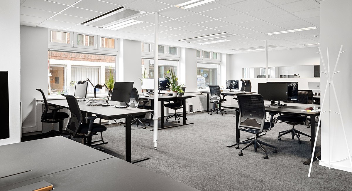 Lyse og fleksible kontorarealer med god planløsning til leie Galleribilde