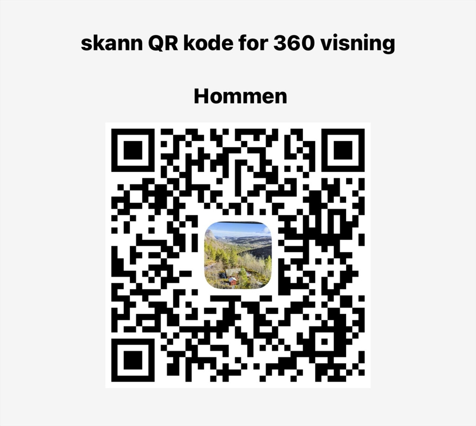QR kode for 360 visning av boligen Galleribilde