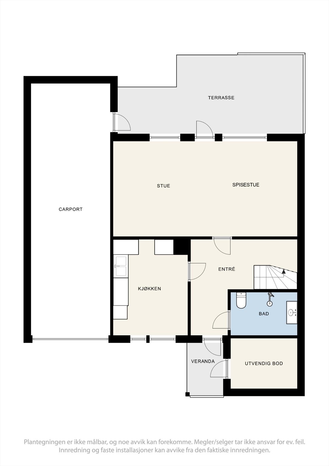 Plantegning 1. etasje Galleribilde