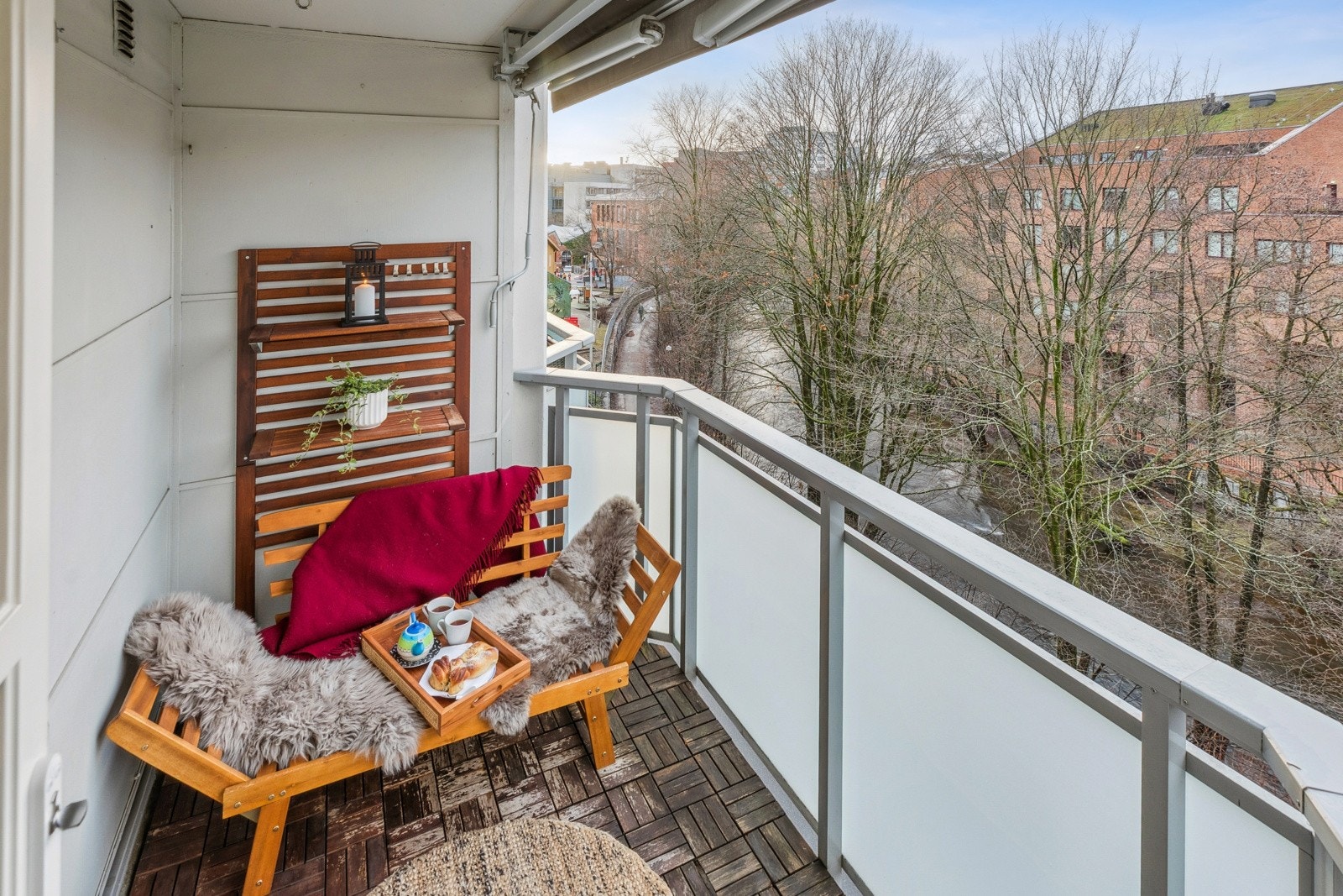 Privat overbygget balkong Galleribilde