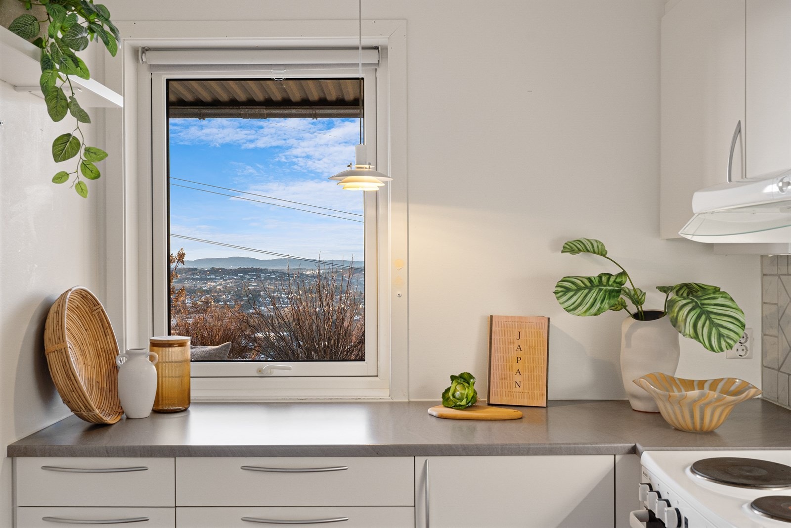 Vindu med fantastisk utsikt, en fryd å nyte når maten tilberedes. Galleribilde