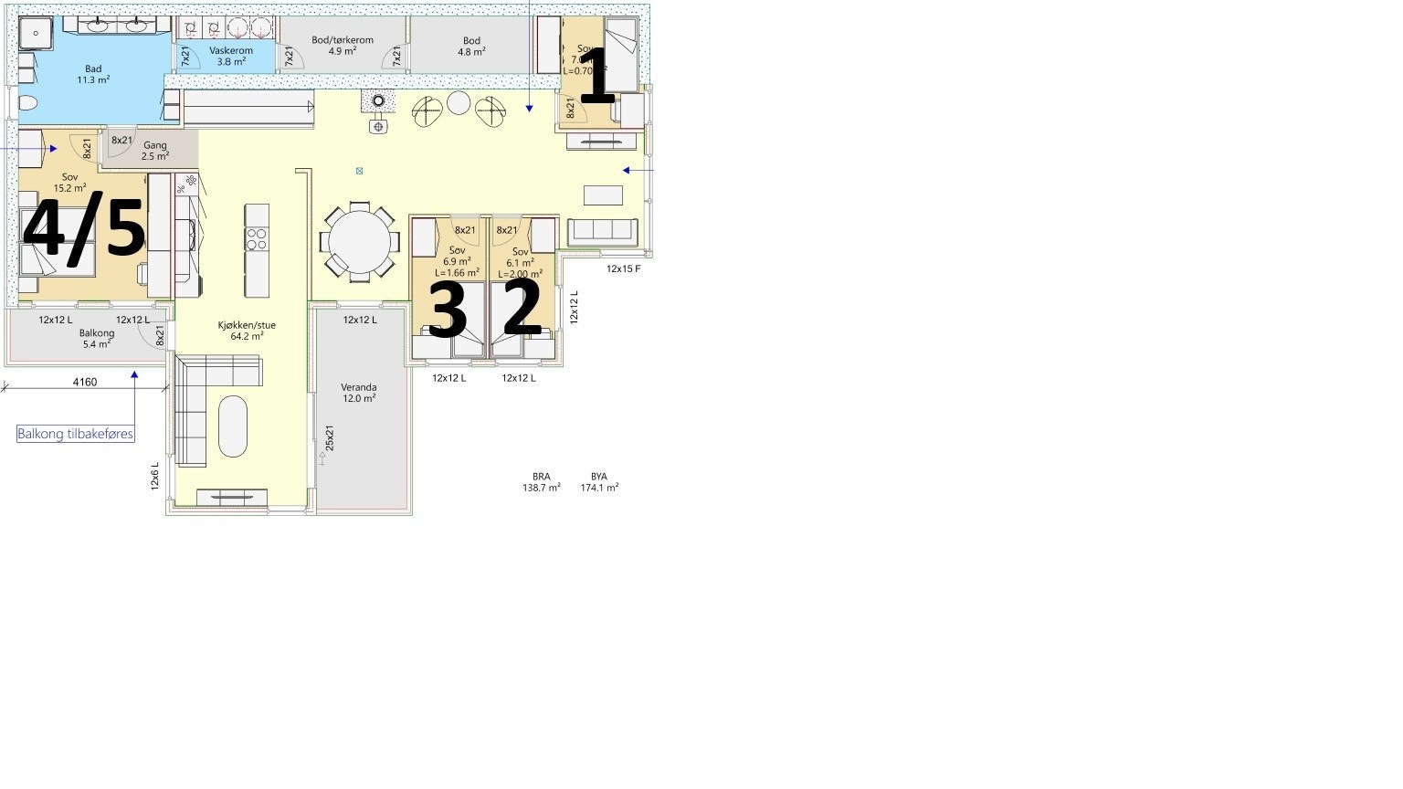 Plantegning 2 etg Galleribilde