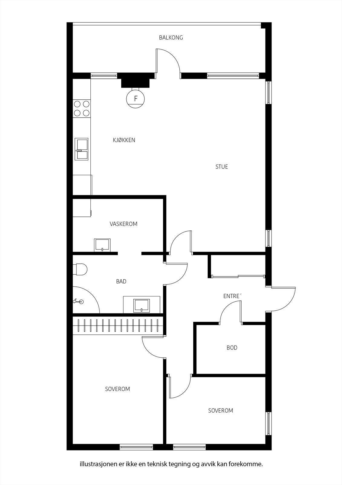 Leiligheten har en smart planløsning og detaljer som skaper en behagelig atmosfære: Galleribilde