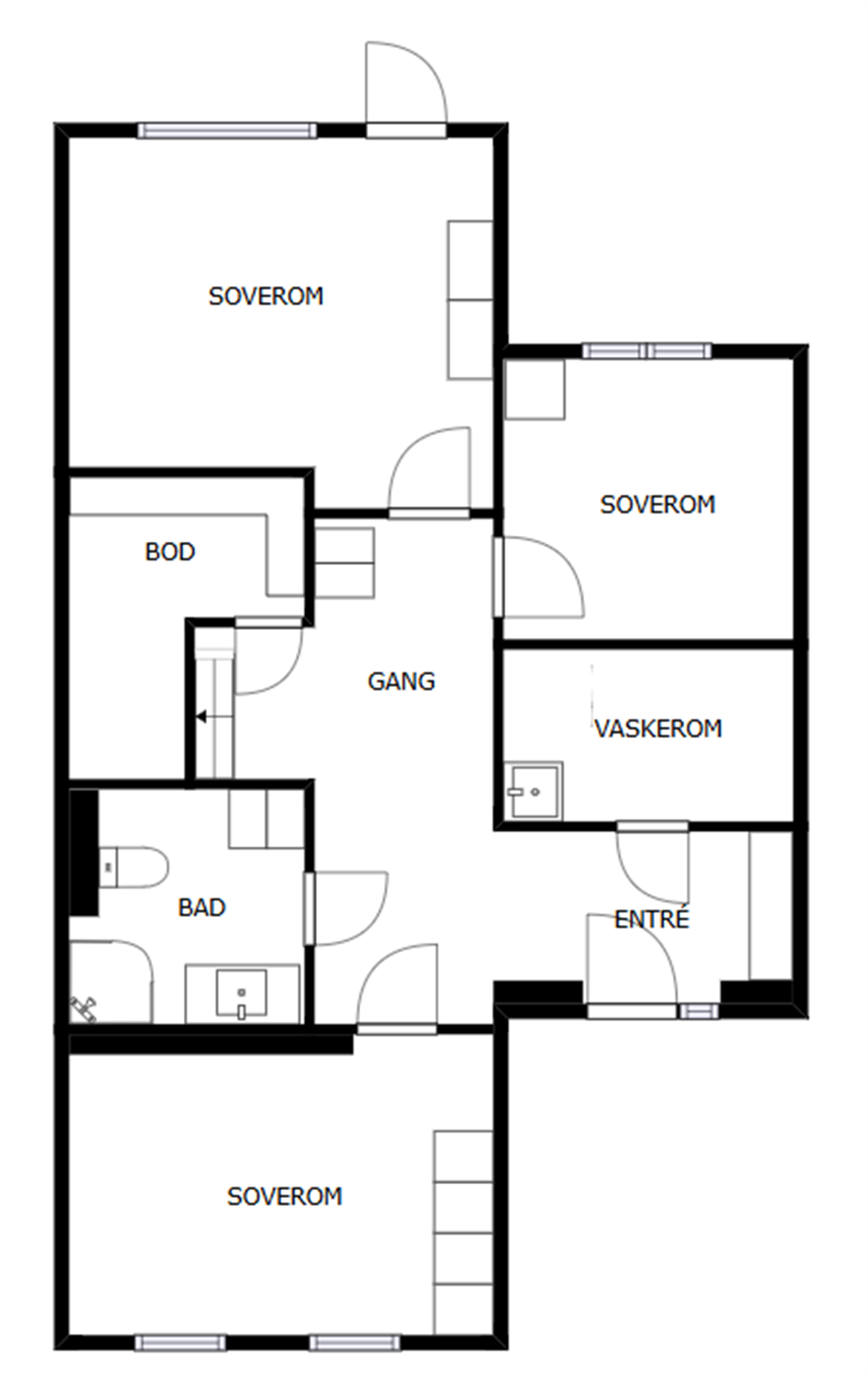 Veiledende skisse av første etasje. Galleribilde