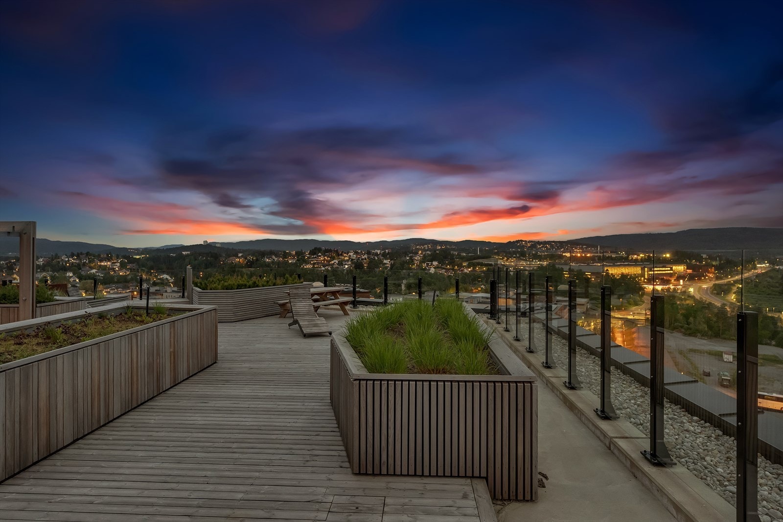 Her har du utsikt i alle retninger fra taket. Galleribilde