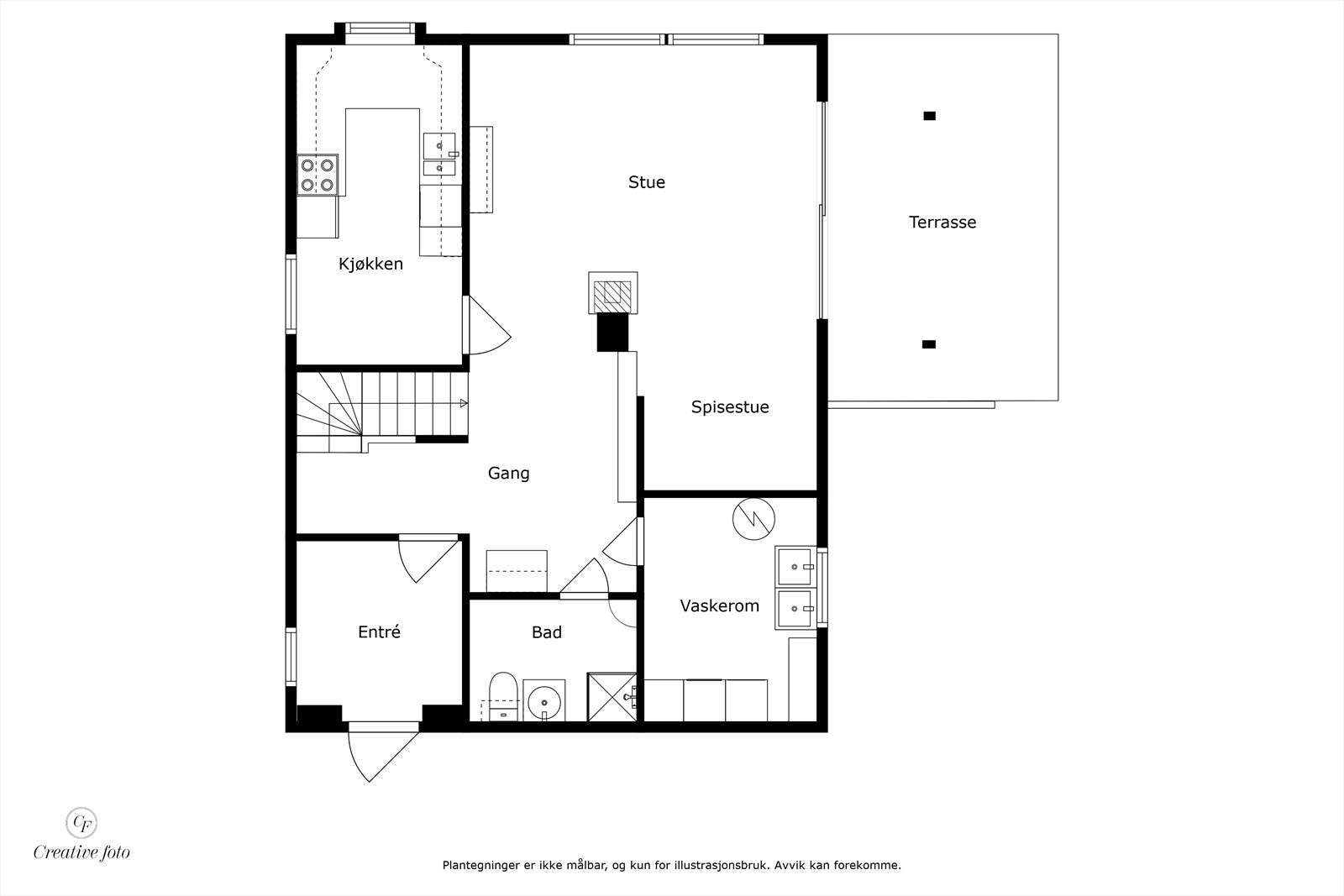 Plantegning 1.etasje Galleribilde