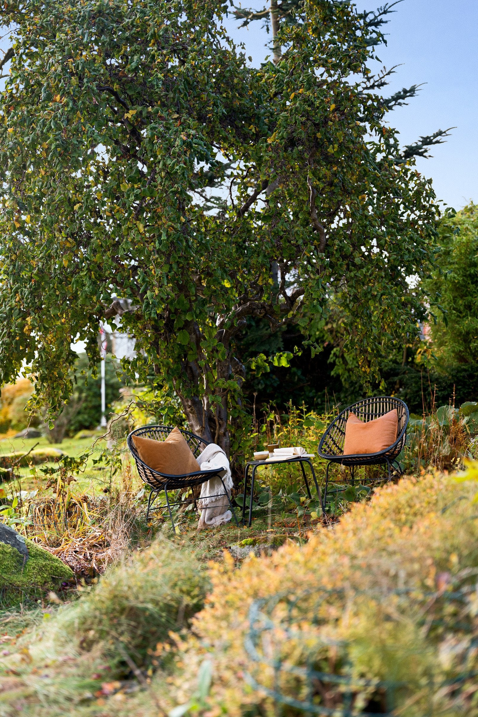 Flere uteplasser er strategisk plassert for å utnytte solforholdene best mulig, med sol fra morgen til kveld. Galleribilde