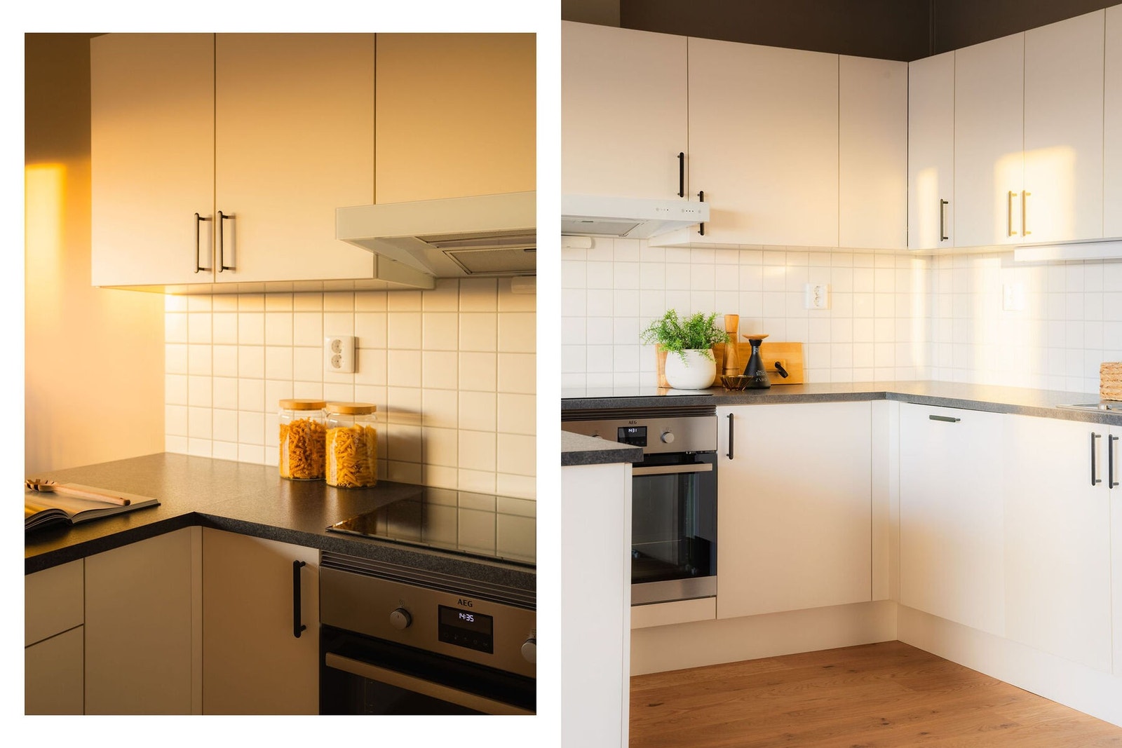 Av integrerte hvitevarer finner du her koketopp, ovn og oppvaskmaskin. Galleribilde