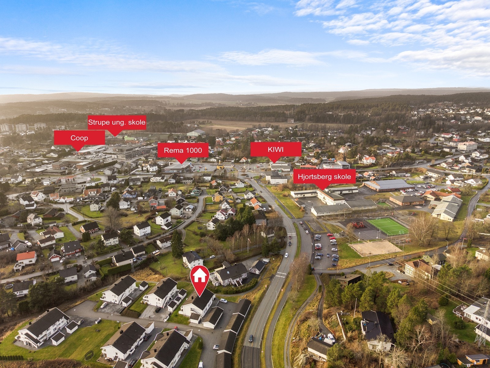 Plassering i forhold til sentrale funksjoner Galleribilde