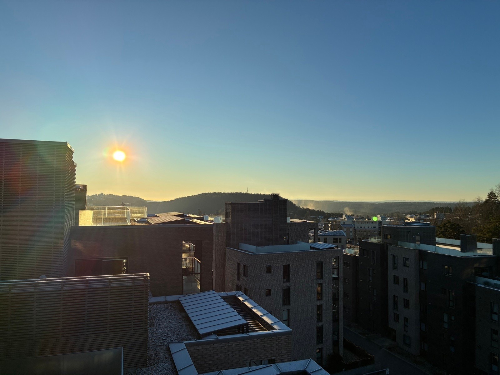 Flott utsikt fra takterrassen Galleribilde