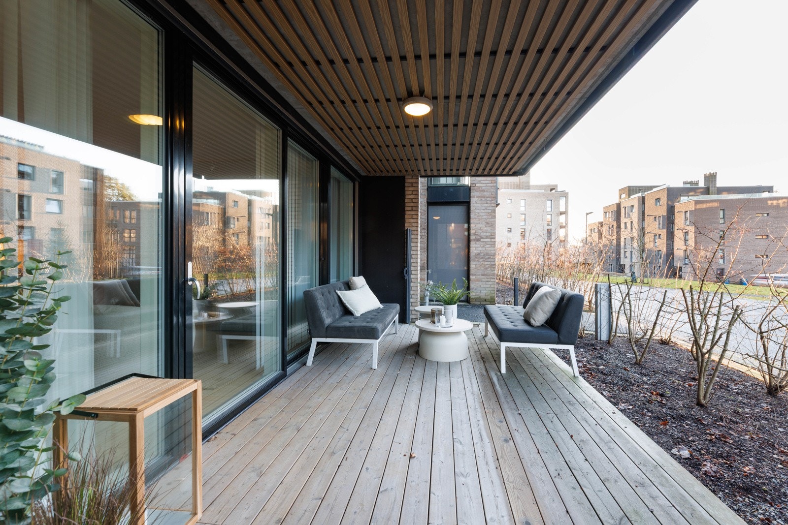 Vestvendt og tiltalende markterrasse Galleribilde