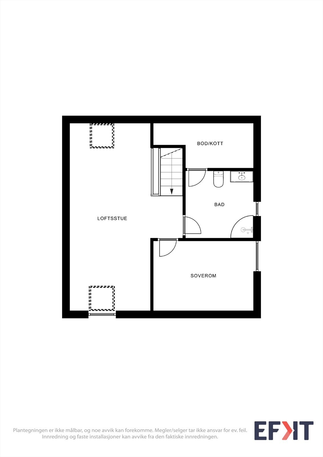 Plantegning - Loftsetasje Galleribilde